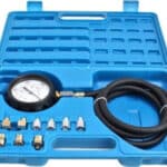 KIT TESTER MISURATOE PRESSIONE OLIO MOTORE AUTO 12 PZ MANOMETRO ADATTATORI 24PT 570sa