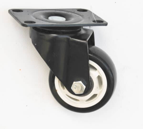 RUOTA RUOTE ROTELLA CARRELLO 37,5X20 MM CARRELLI GIREVOLE RICAMBIO NERA 1,5" 532