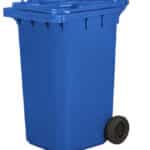 PATTUMIERA BIDONE RACCOLTA DIFFERENZIATA 240 LT NORME EN840 HACCP COPERCHIO BLU