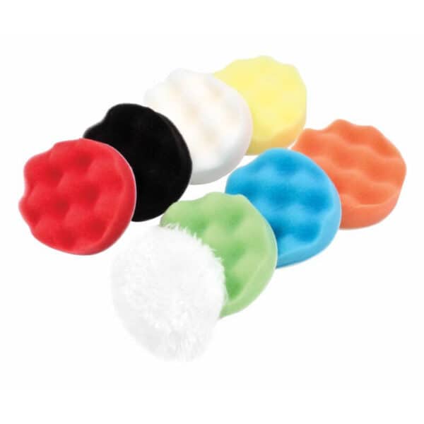 KIT LUCIDATURA AUTO SPUGNA TAMPONE TAMPONI PLATORELLO 80MM 3,2" POLLICI 8PZ 954s