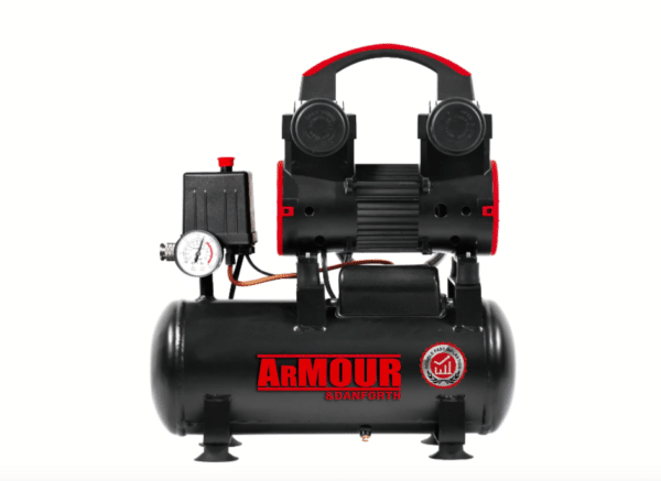 COMPRESSORE ARIA SUPER SILENZIATO 9 LITRI LT 8 BAR 115 PSI 1,5 HP SENZA OLIO 754
