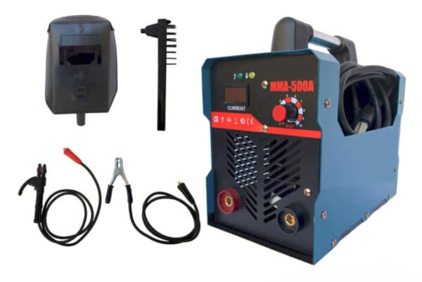 SALDATRICE INVERTER ELETTRODO SALDATURA 500A 230V ACCESSORI CAVI MASCHERA 008ox
