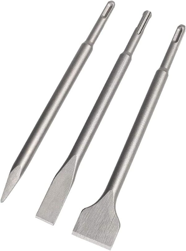 SET SCALPELLI 3 PZ SCALPELLO SDS PLUS PUNTA PIATTA PER MARTELLO DEMOLITORE 344OX