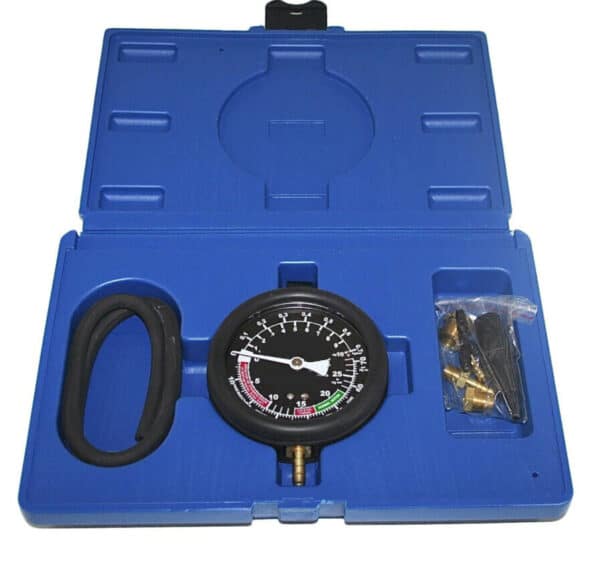 TESTER POMPA BENZINA MANOMETRO CARBURATORE PRESSIONE VUOTO CARBURANTE AUTO 444sa