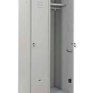 ARMADIO ARMADIETTO SPOGLIATOIO PALESTRA 2 POSTI cm 180x69x34 METALLO GRIGIO 360