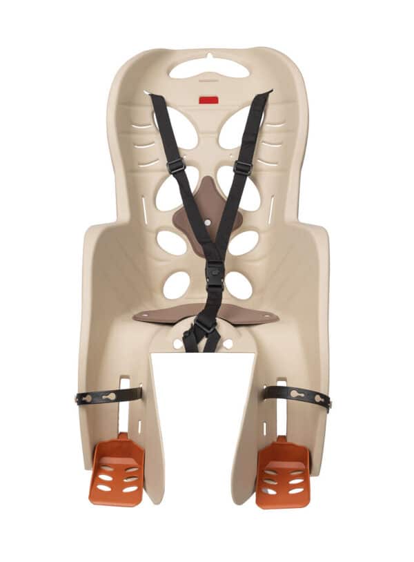 SEGGIOLINO BICI BAMBINO ATTACCO PORTAPACCHI OMOLOGATO 22Kg POSTERIORE BEIGE 362