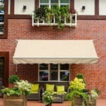TENDA SOLE AVVOLGIBILE BALCONE BARRA QUADRA 4x3 MT TENDE BRACCI BEIGE 1819