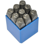 SET PUNZONI STAMPINI NUMERI 9pz DA 6mm TIMBRI PUNZONATORI MARCATURA SU METALLO