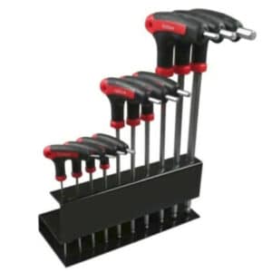CHIAVI ESAGONALI 10 PZ PEZZI ESAGONALE T TESTA FORO 3/32" 3/8" SUPPORTO 722SK