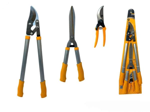 KIT TRIS FORBICI FORBICE POTATURA TAGLIASIEPI TRONCARAMI SET3PZ CESOIE CESOIA POTA HO