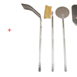 KIT SUPPORTO REGGI PALA PIZZA FORNO A LEGNA 6 POSTI PORTAPALE H150 + PALE 4 PZ