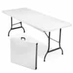 TAVOLINO TAVOLO PIEGHEVOLE RESINA METALLO CAMPEGGIO SAGRE 180x70x74 cm 424 ys