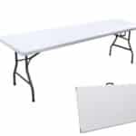 TAVOLINO TAVOLO PIEGHEVOLE RESINA METALLO CAMPEGGIO SAGRE 240x70x74 cm 417 ys