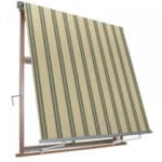 TENDA DA SOLE A CADUTA BRACCETTI BRACCI ESTERNO 4 x 2,45 MT BEIGE VERDE 215v