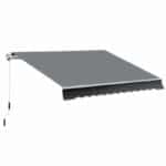 TENDA SOLE BALCONE BARRA QUADRA 3x2 MT ALLUMINIO BRACCI ESTENSIBILI GRIGIO 1803G