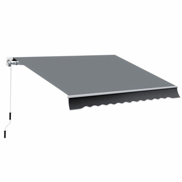 TENDA SOLE BALCONE BARRA QUADRA 4x3 MT ALLUMINIO BRACCI ESTENSIBILI GRIGIO 1819G