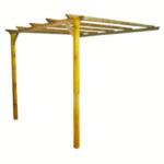 GAZEBO PERGOLA PERGOLATO ADDOSSATA A MURO PARETE 3x2,8 MT LEGNO GIARDINO 651Z