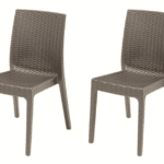 KIT 2 SEDIE SEDIA POLIPROPILENE BAR RISTORANTE INTERNO ESTERNO SIMIL RATTAN SL T