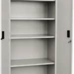 Armadio armadietto tuttipiani metallo 2 ante cm 40x100x180 h grigio 4 ripiani esterno 462pr