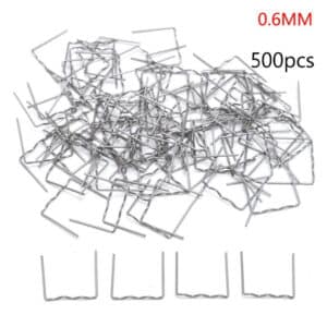 CHIODI GRAFFETTE PUNTI METALLICI 500 PZ SALDATORE PLASTICA SALDARE 0.6mm PIATTI