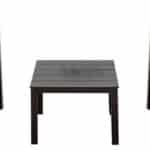 SET TAVOLINO 2 SEDIE GIARDINO TAVOLO NERO SALOTTINO ESTERNO SALOTTO LEGNO 993LI