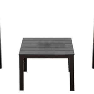 SET TAVOLINO 2 SEDIE GIARDINO TAVOLO NERO SALOTTINO ESTERNO SALOTTO LEGNO 993LI