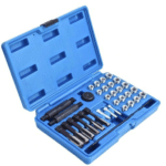 KIT RIMOZIONE RIPARAZIONE CANDELE CANDELETTE ROTTE 33 PZ AUTO FILETTI 709sa