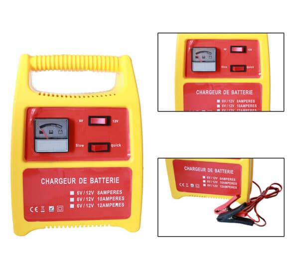 CARICABATTERIA AUTO 12V MOTO 6V CARICA BATTERIE 8 12 A ACCESSORI CAVI 724ec