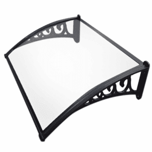 Pensilina tettoia policarbonato compatto copertura trasparente 120x80 cm 464ve