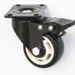 RUOTA RUOTE CARRELLO 37,5X20 MM CARRELLI GIREVOLE RICAMBIO NERA 1,5" FRENO 570