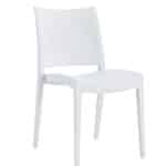 SEDIA POLIPROPILENE CUCINA BAR RISTORANTE GIARDINO INTERNO ESTERNO BIANCO 573FLA