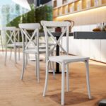 SEDIA POLIPROPILENE BAR RISTORANTE CUCINA SEDIE INTERNO ESTERNO BIANCO CROSS 412