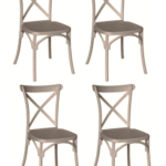 KIT 4 SEDIE POLIPROPILENE CUCINA BAR RISTORANTE SEDIA INTERNO ESTERNO TORTORA CROSS 443