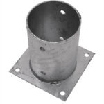 STAFFA A BICCHIERE SUPPORTO PALO PILASTRO PILASTRI ZINCATO LEGNO Ø61mm TONDO 702