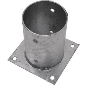 STAFFA A BICCHIERE SUPPORTO PALO PILASTRO PILASTRI ZINCATO LEGNO Ø61mm TONDO 702