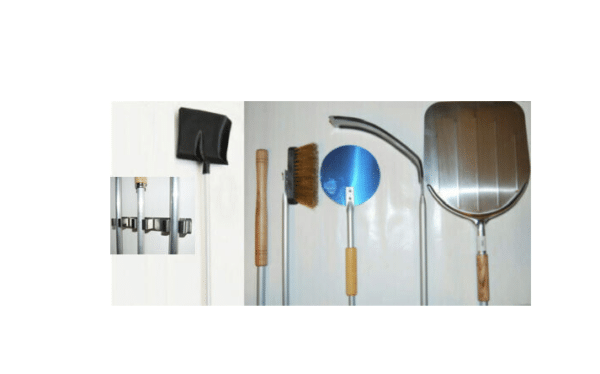 KIT PALE PIZZA PIZZE PALA Q+ BRACE+18+SPAZZOLA P+CENERE+2X SUPPORTO MURO FORNO 7