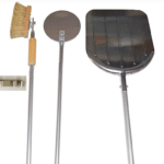 KIT SET PALE PIZZE PIZZA FORNO A LEGNA PALA Q.+18+ SPAZZOLA P.+ SUPPORTO A MURO