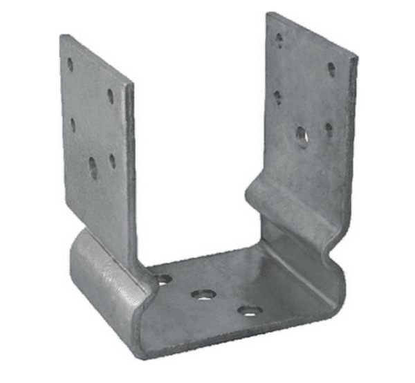 SUPPORTO STAFFA RIALZATA A U PORTA TRAVI LEGNO PILASTRO SOSPESO MM 60x60x135 650