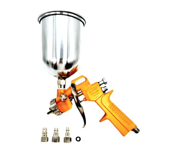 PISTOLA AEROGRAFO PER VERNICIARE UGELLO 1.5 SERBATOIO ALLUMINIO 400 ml 094ho
