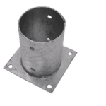 STAFFA A BICCHIERE SUPPORTO PALO PILASTRO PILASTRI ZINCATO LEGNO Ø81mm TONDO 107