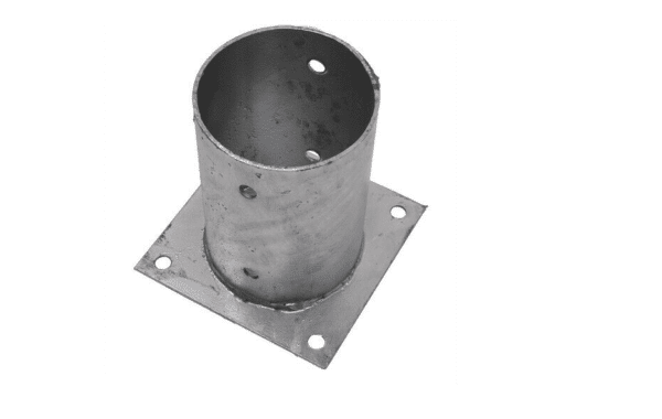 STAFFA A BICCHIERE SUPPORTO PALO PILASTRO PILASTRI ZINCATO LEGNO Ø81mm TONDO 107