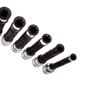 CHIAVI A BUSSOLA BUSSOLE TORX FEMMINA LUNGHE E10 E20 IMPATTO 1/2" 6 PZ ET6sa