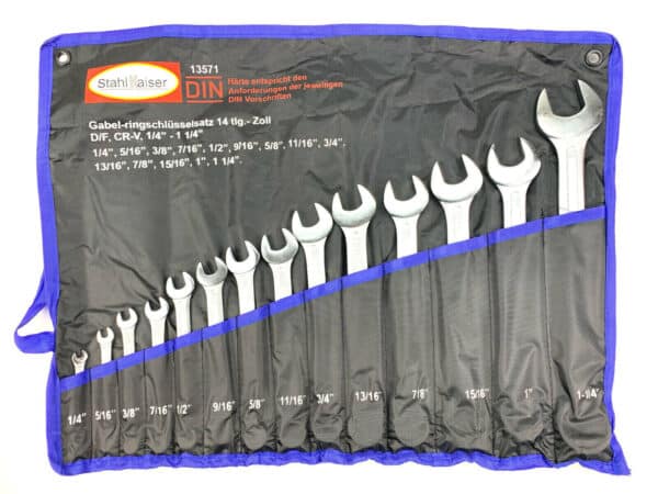 SET 14 PZ CHIAVI CHIAVE COMBINATE FISSE STELLA POLLICI DA 1/4" A 1-1/4" 274STH