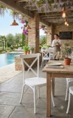 SEDIA POLIPROPILENE BAR RISTORANTE CUCINA SEDIE INTERNO ESTERNO BIANCO CROSS 412 - immagine 4