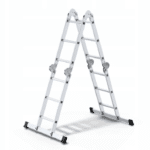 SCALA ALLUMINIO TELESCOPICA ESTENSIBILE MULTIUSO 3+3 GRADINI H MAX 3,70 MT 293aw