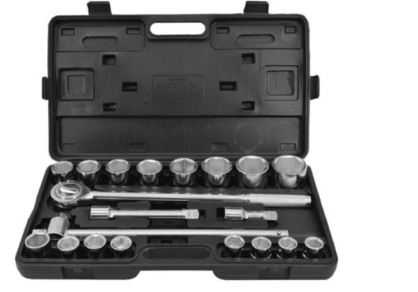 SET CHIAVI BUSSOLA 19 50 MM CRICCHETTO CAMION TRATTORE 3/4" ACCIAIO 21 PZ 500aw