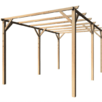 Pergola pergolato struttura gazebo in legno tettoia giardino esterno 3x5 MT