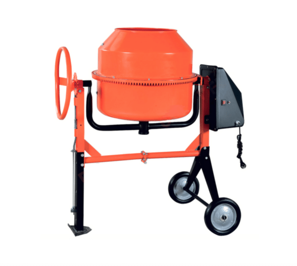 BETONIERA 180L 800W 240V IMPASTATRICE ELETTRICA MISCELATORE CEMENTO 2 RUOTE 140d