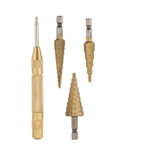 KIT PUNTERUOLO SCATTO CENTRAGGIO TRAPANO FRESE GRADINO SCALINO 3 12 4 20 MM 045H