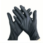 Kit 3 pz guanti nitrile guanto nero 100pz elevata resistenza lavoro esaminazione officina taglia L 519ra